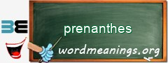 WordMeaning blackboard for prenanthes